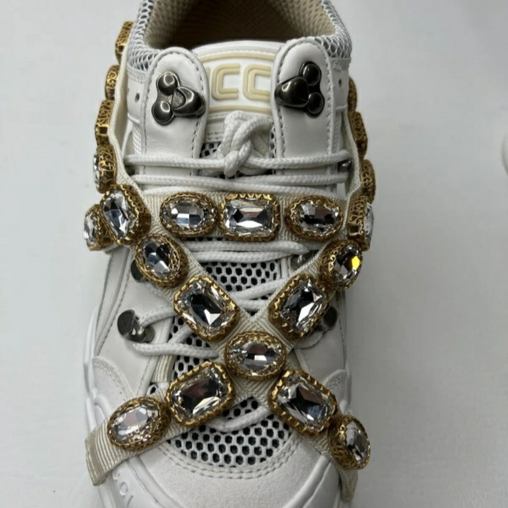 GUCCI FLASHTRECK CRYSTAL SNEAKERS
